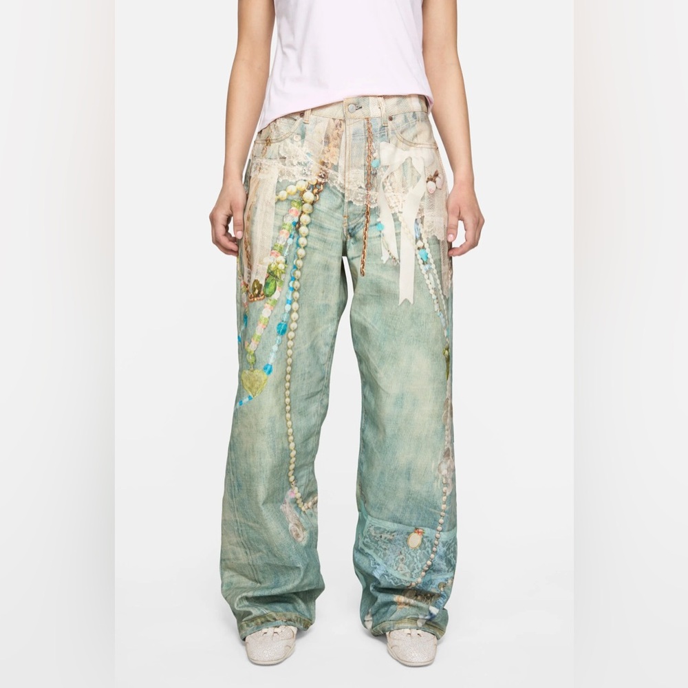 Acne studios Pearl and Lace  Loose fit jeans size medium - Picture 2 of 13